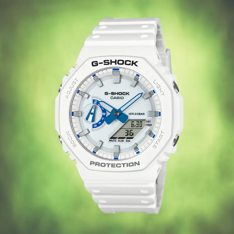 Casio G-Shock White Dial Full Luminous Men's Watch- GA-2100HDS-7A